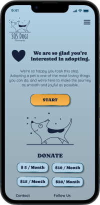 SOS Dogs donate screen