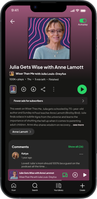 Spotify episode detail screen