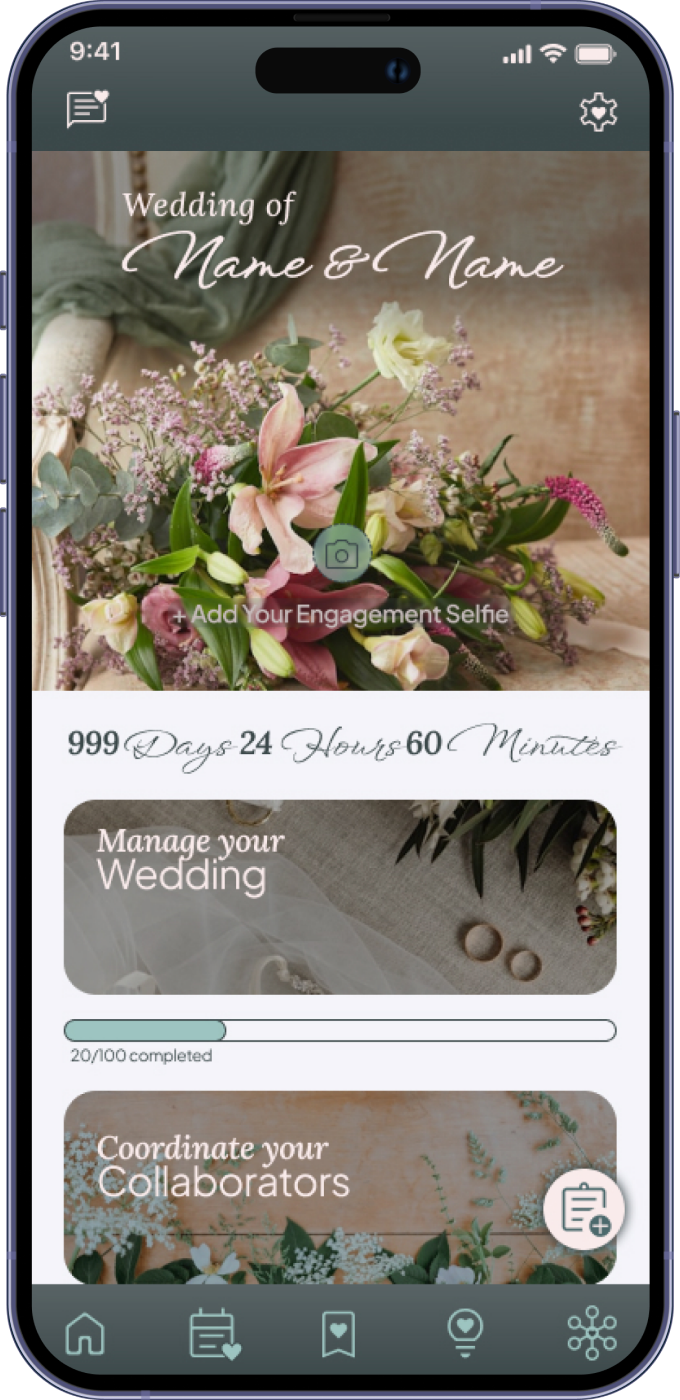 Simply Wed home screen