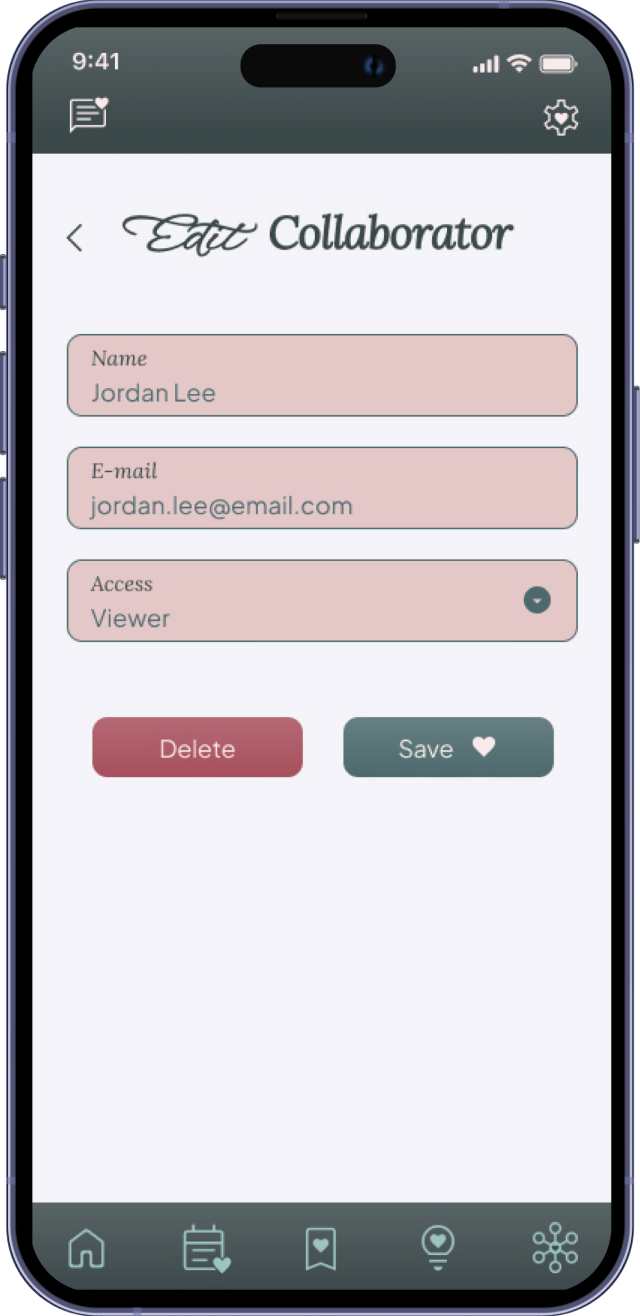 Final prototype: edit collaborator