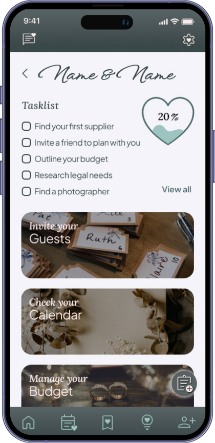 High-fidelity mockup: planning tools